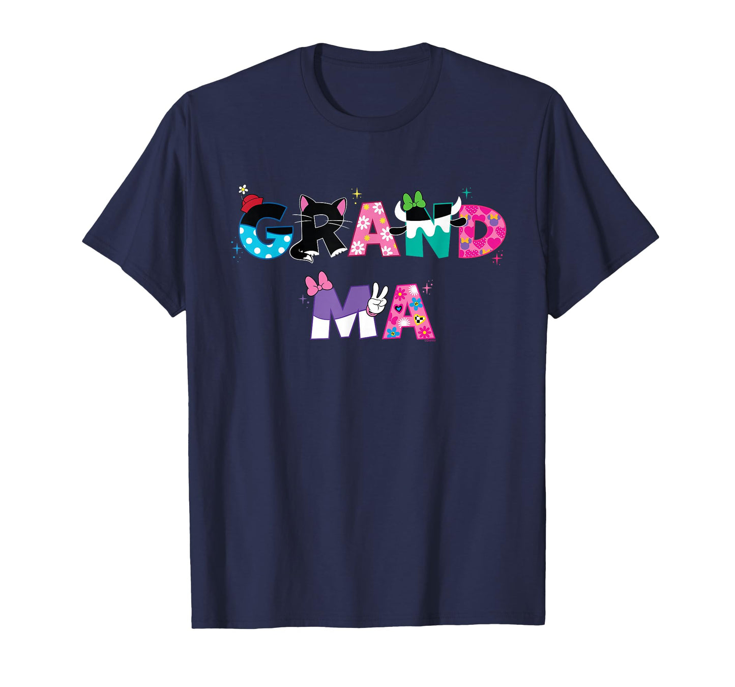 Disney Grandma Mickey Mouse and Friends Letters Family Trip T-Shirt