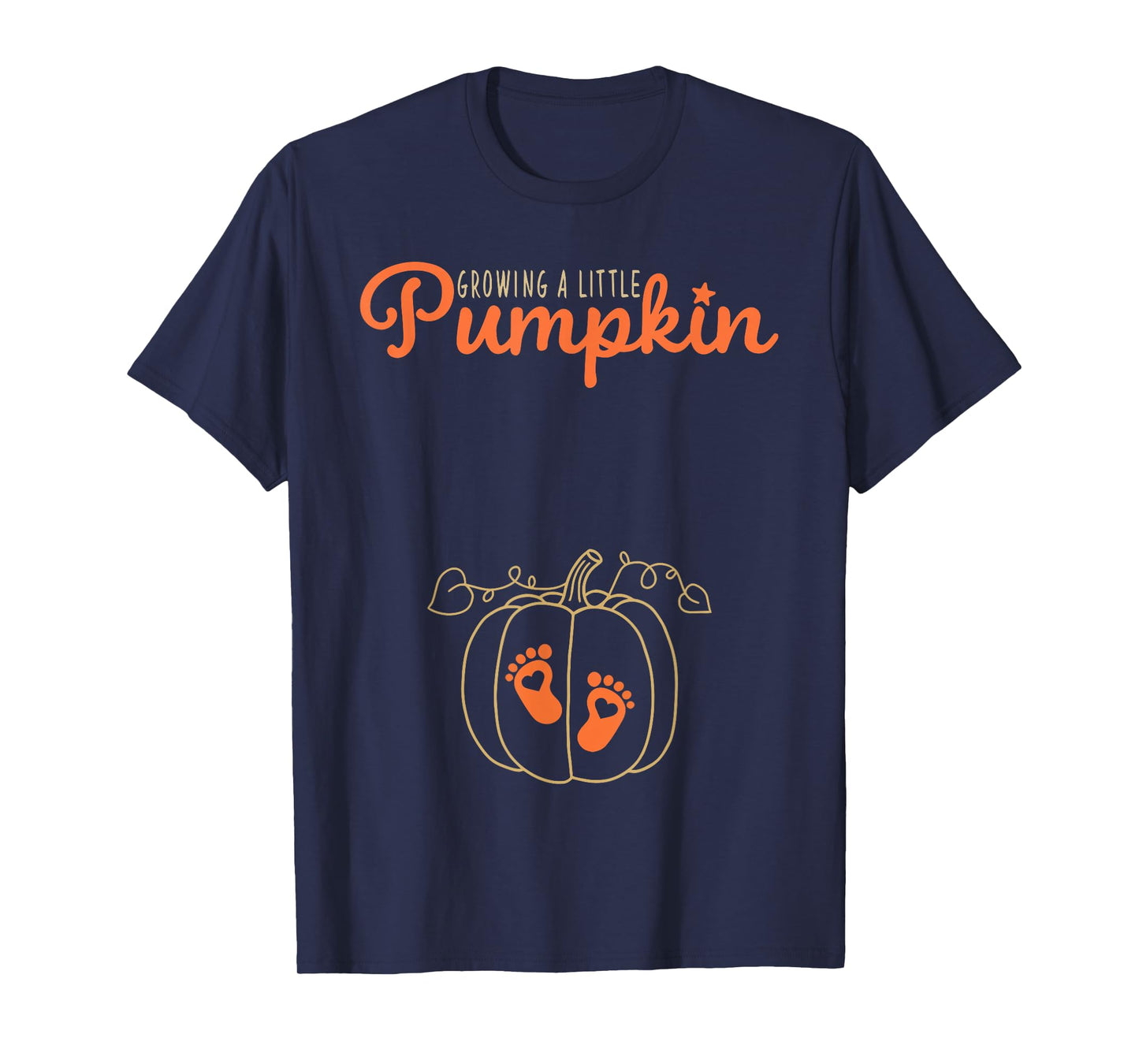 Growing A Little Pumpkin Fall Pregnancy Thanksgiving Autumn T-Shirt