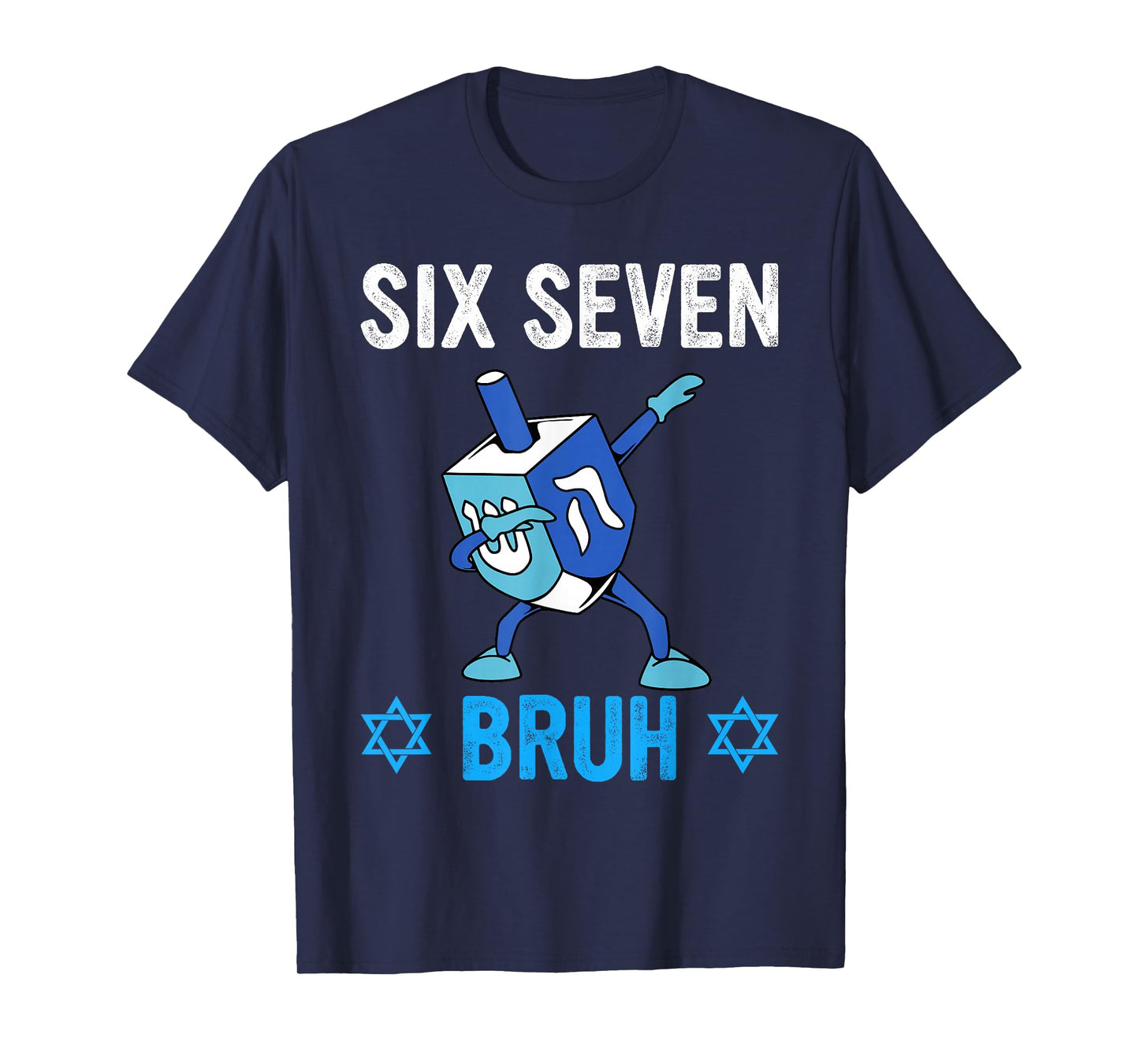 Six Seven Bruh 67 Hanukkah Chanukah Dreidel Dabbing 6 7 Meme T-Shirt