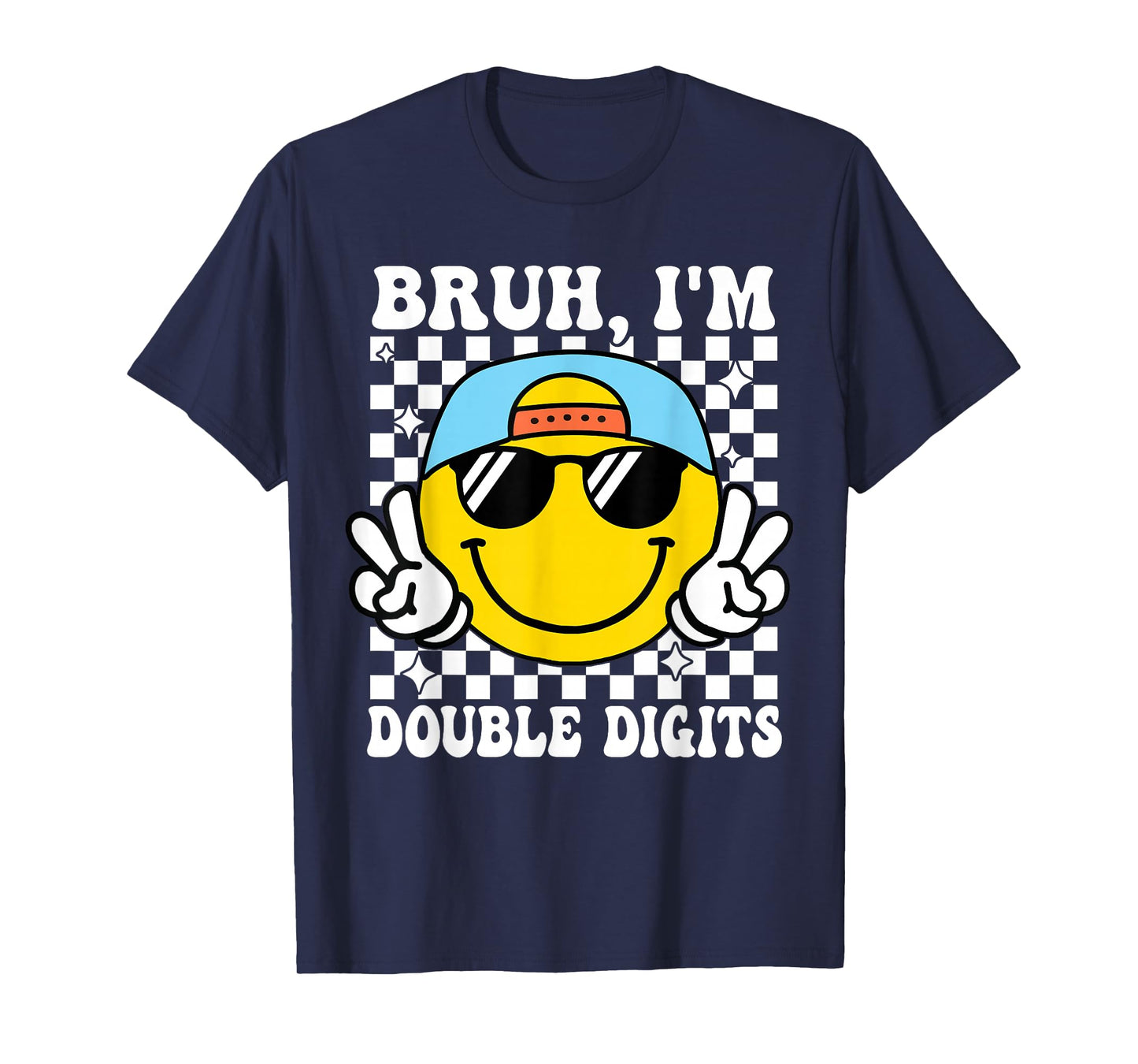 10 Years Old Birthday Bruh I'm Double Digits 10th Birthday T-Shirt