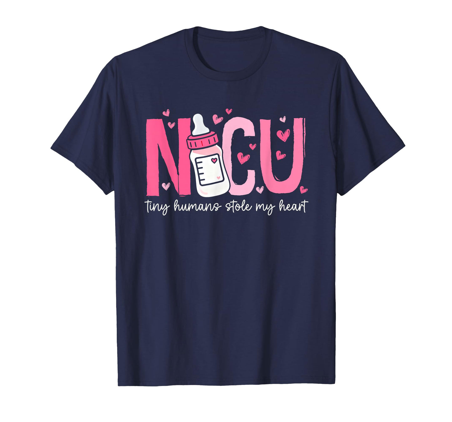 Valentines NICU Nuse Tiny-Humans Stole My Heart Nursing Life T-Shirt