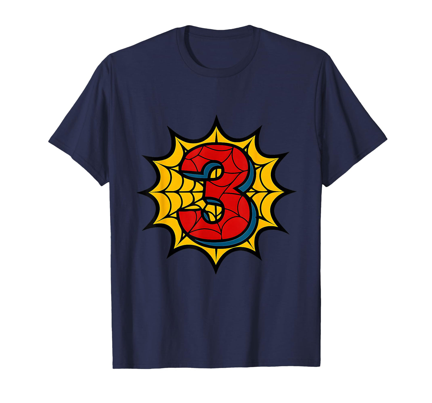 Kids 3rd Birthday Spider Theme Party 3 Year Old Boys Youth T-Shirt