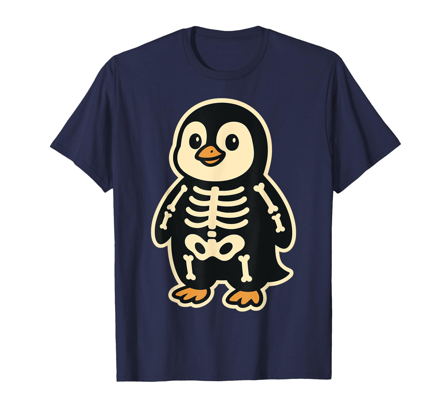 Funny Penguin Skeleton Costume for Kids Boys Girls Halloween T-Shirt