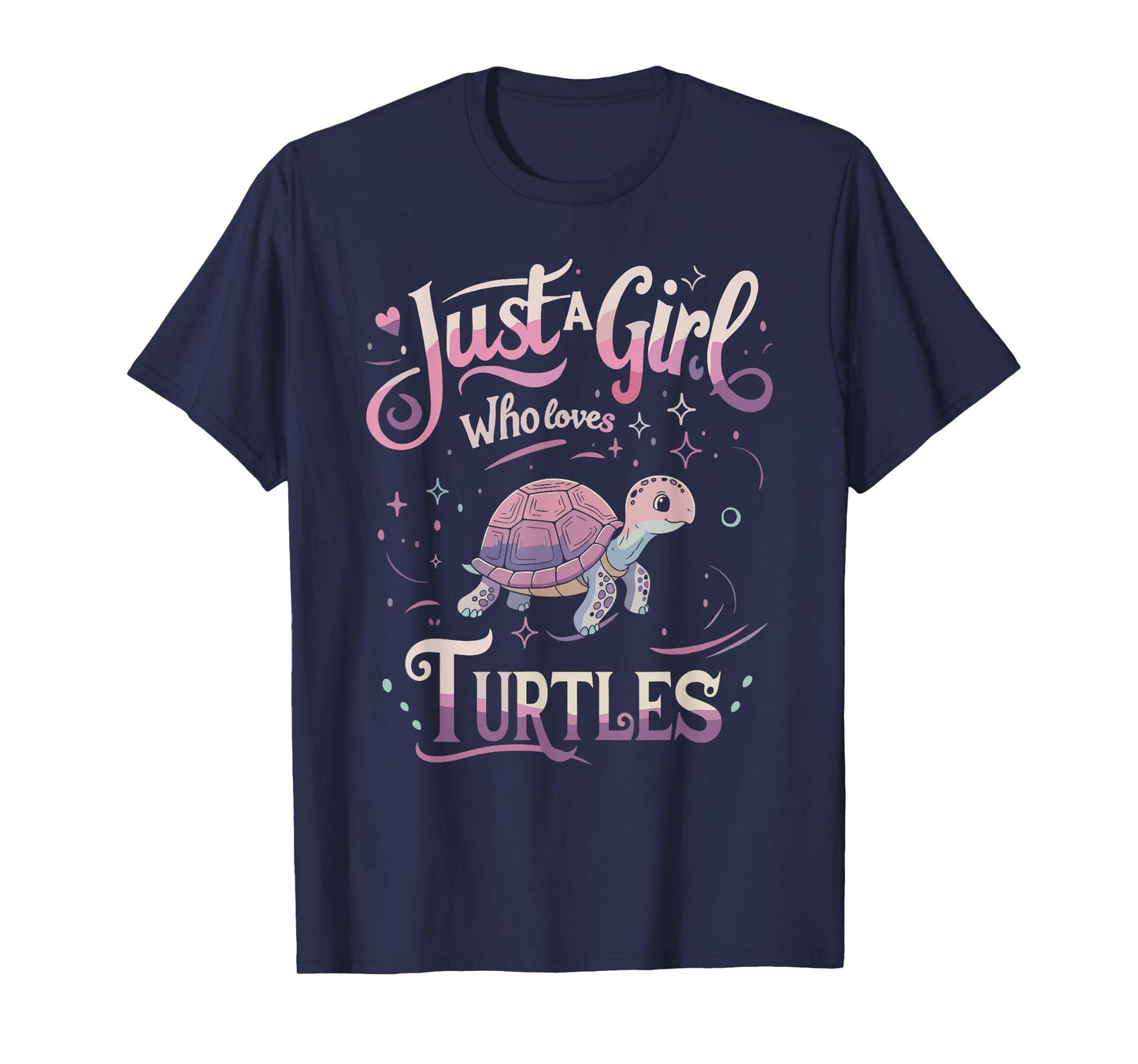 Turtle Cute Girl Men Women T-Shirts T-Shirt