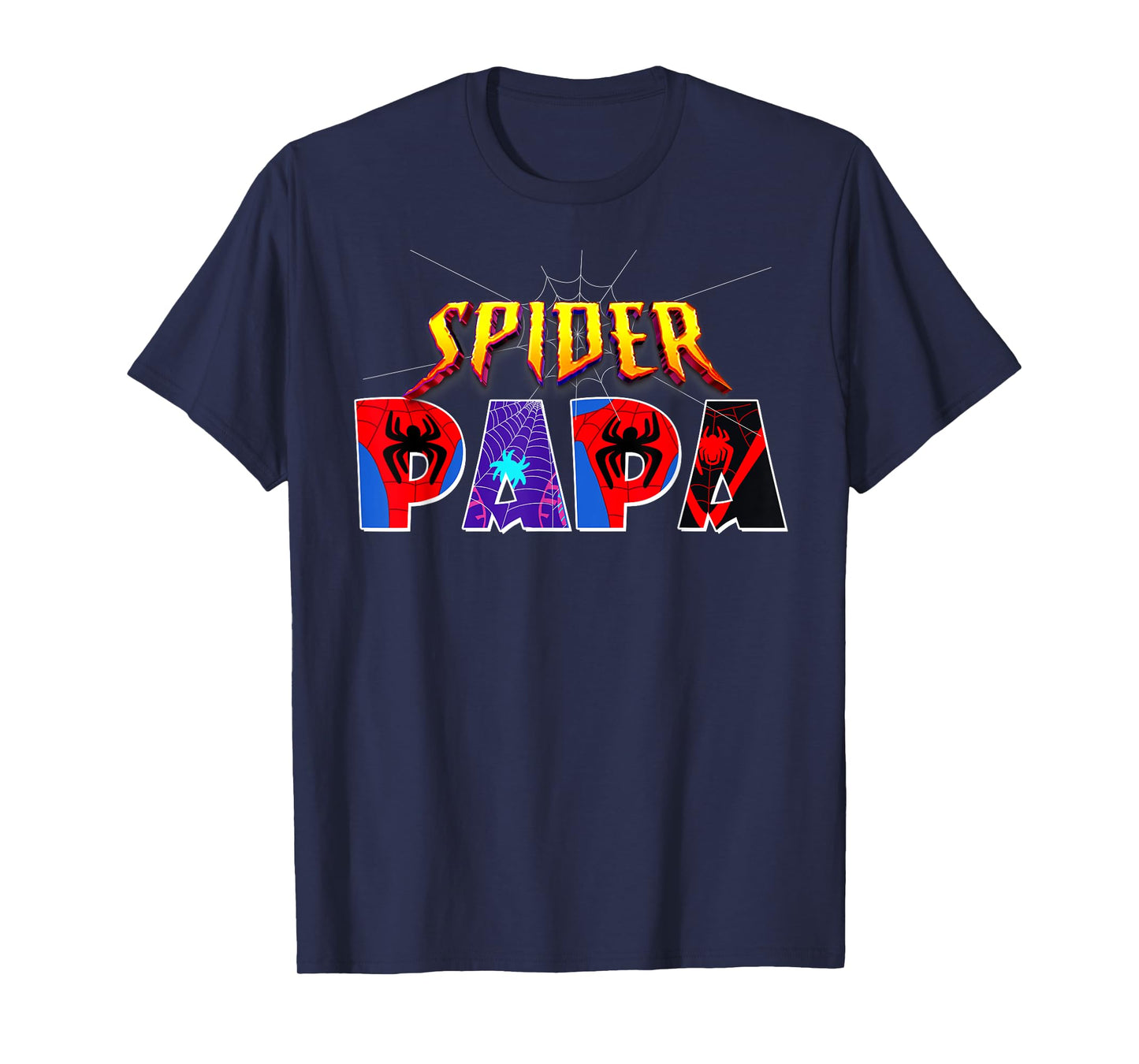 Spider PAPA Shirt Birthday Fathers Day Halloween Costume Pjs T-Shirt