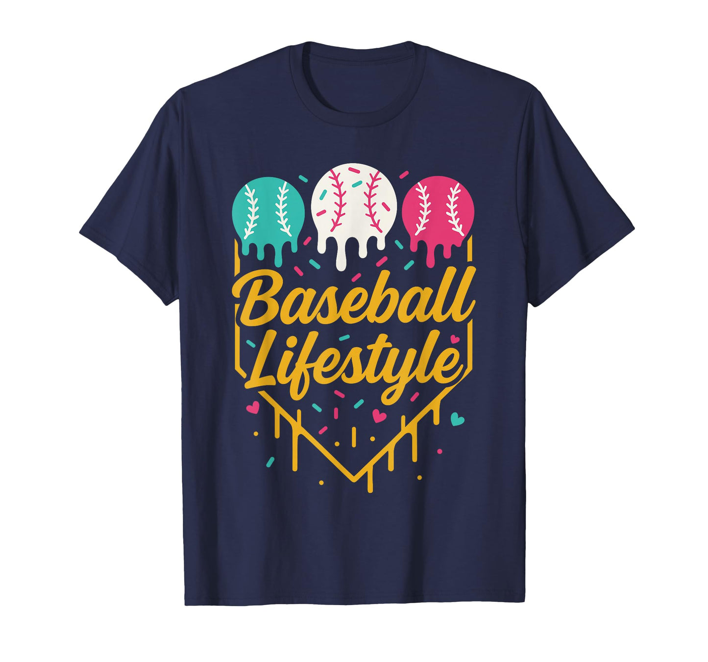 Baseball Lifestyle Shirt, Ice Cream Drip Baseball for Boys T-Shirt