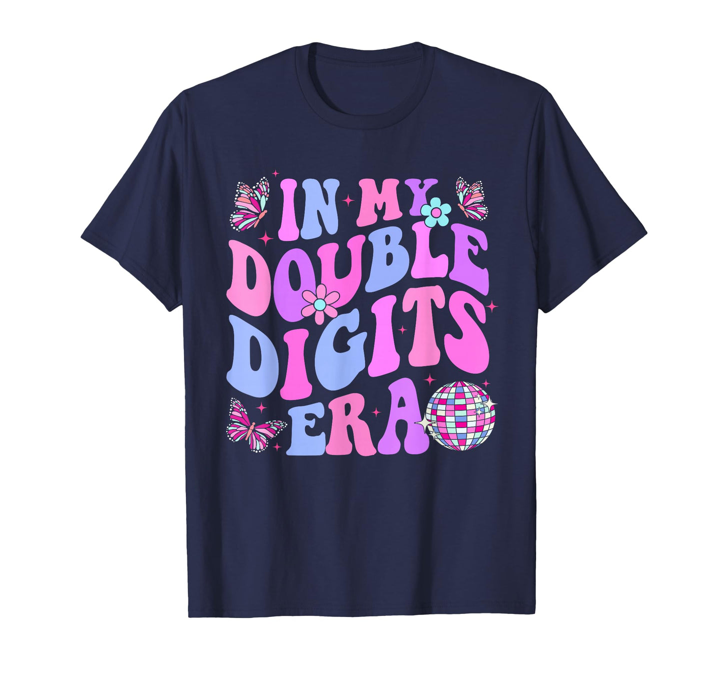 In My Double Digits Era Retro 10 Year Old 10th Birthday Girl T-Shirt