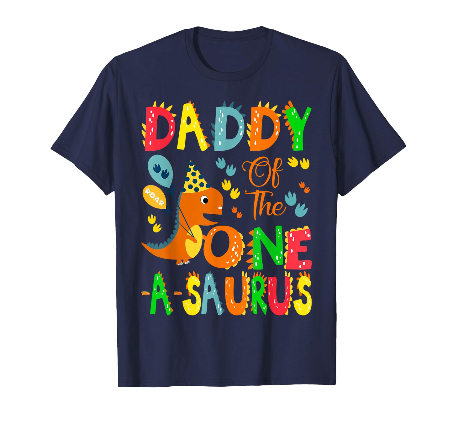 Daddy of The One-A-Saurus 1St Birthday Boy Dinosaur T-Shirt