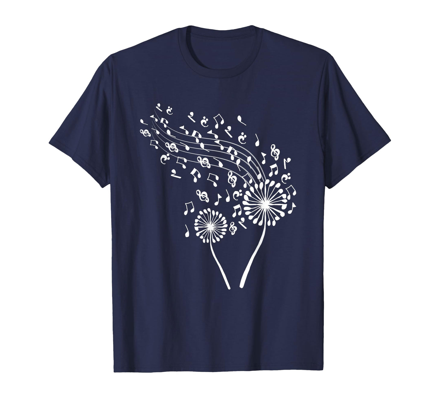 Music Note Dandelion Music Lover Men Women Musical Teacher T-Shirt