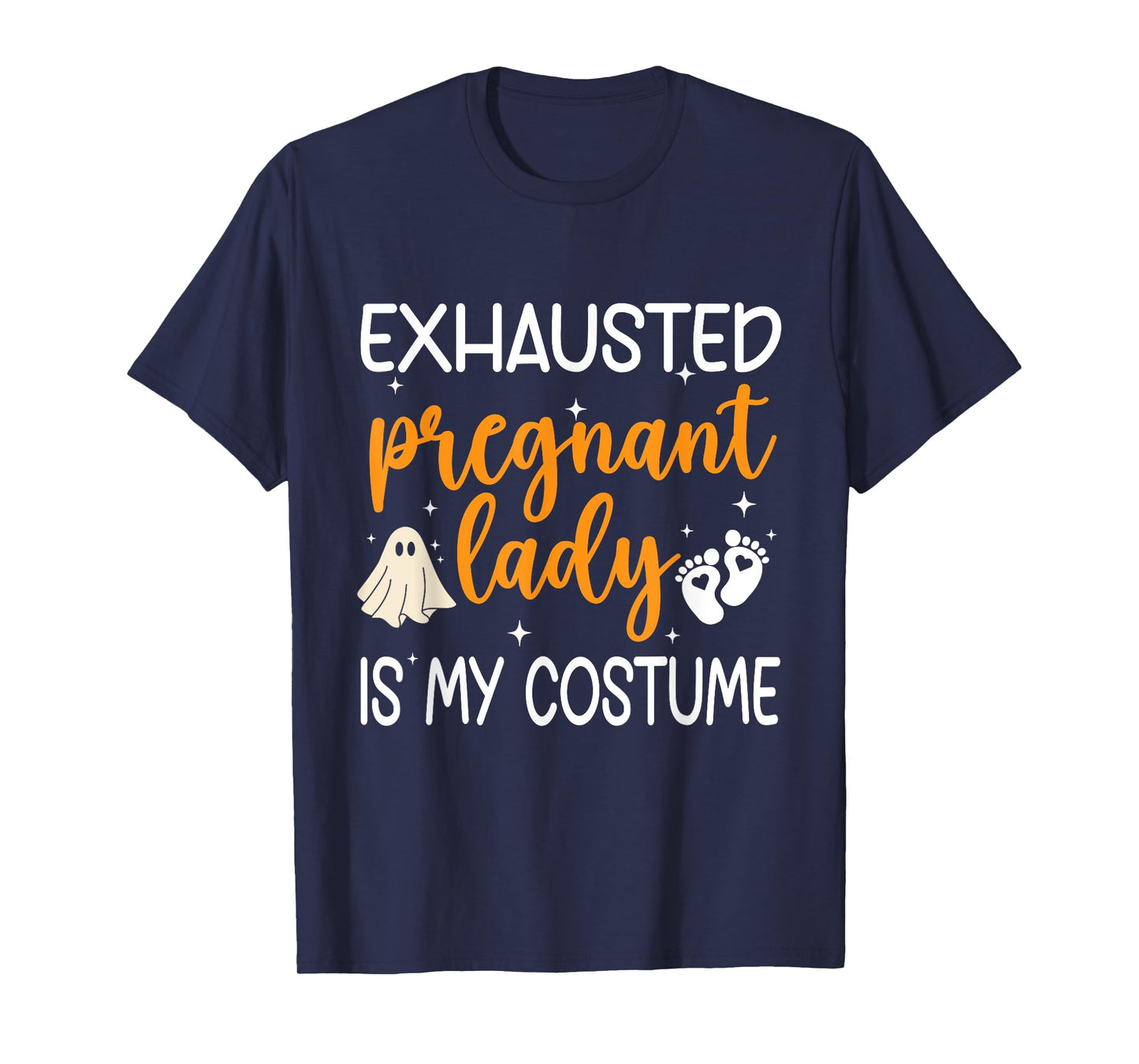 Exhausted Pregnant Lady Is My Costume Pregnancy Halloween T-Shirt