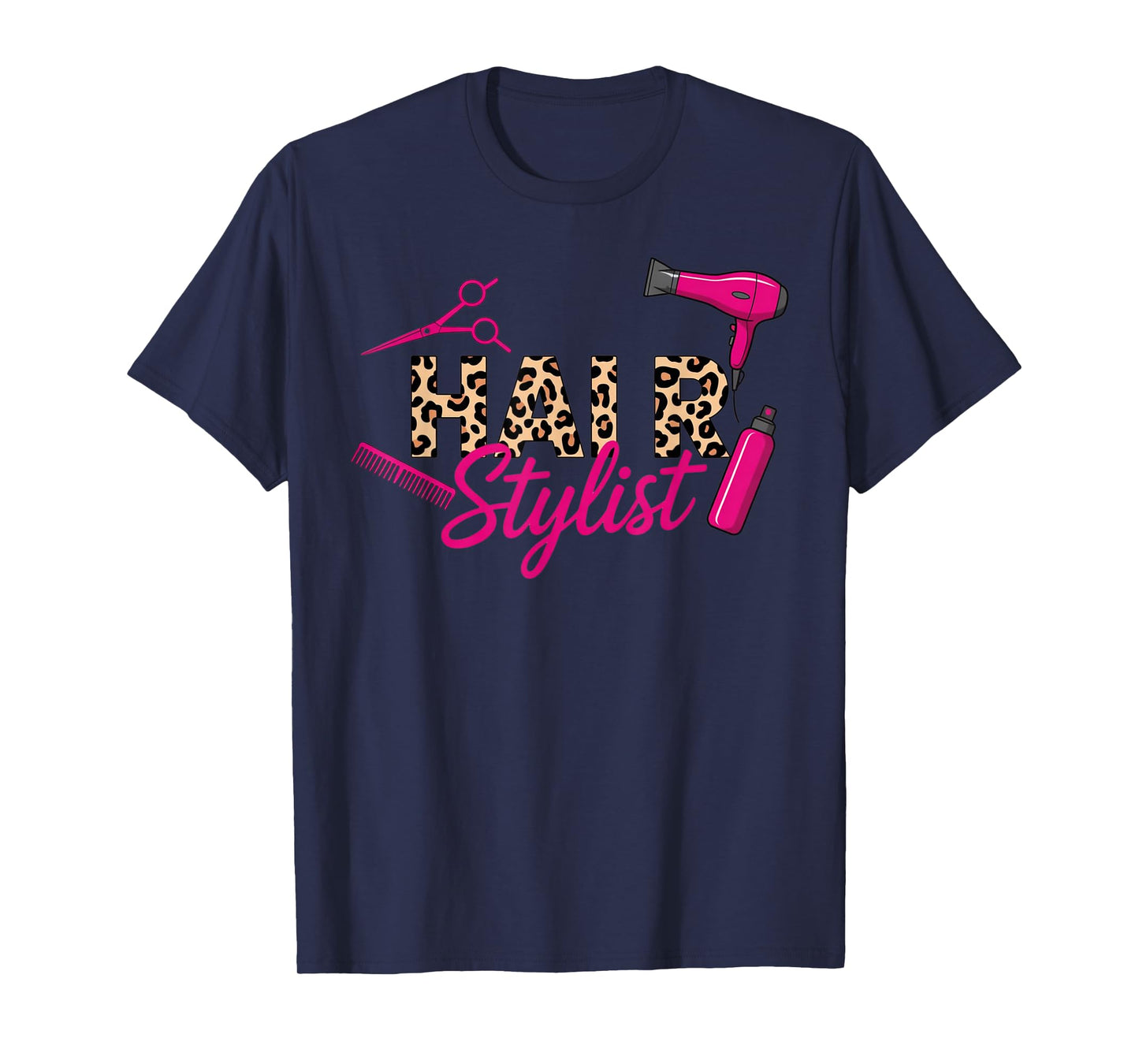 Leopard Skin Barber Cosmetology Hair Salon Hairdresser T-Shirt