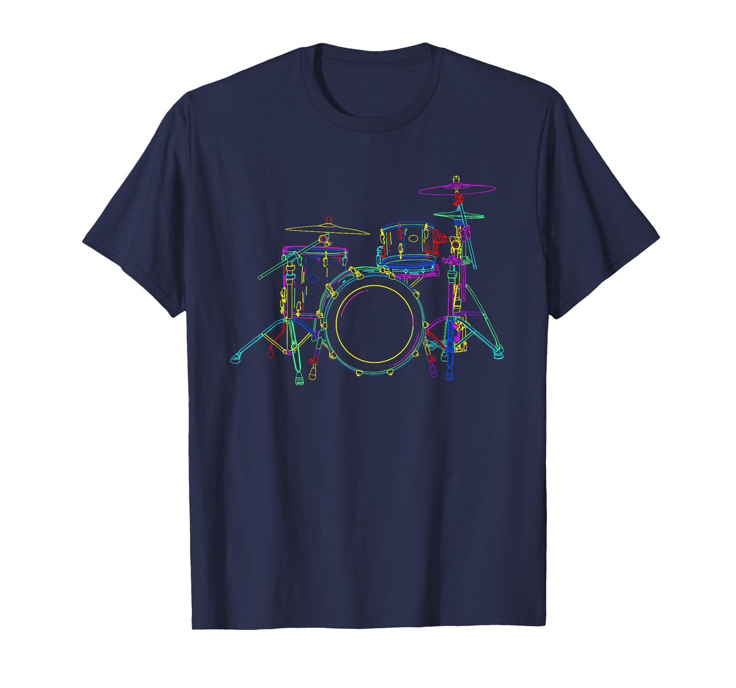 Neon Drumming Set - Drummer Band Percussion Player T-Shirt