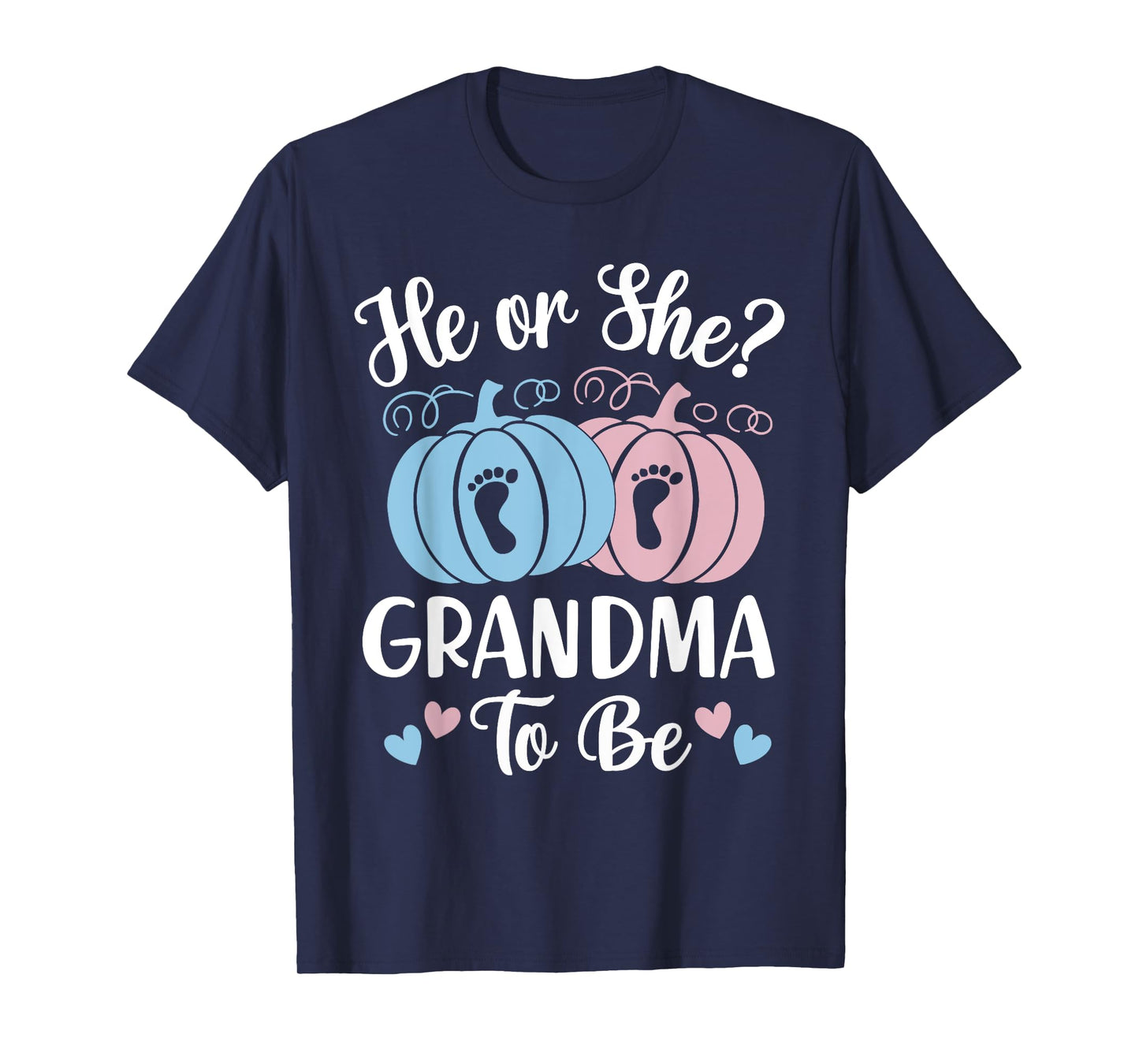 Halloween He or She Grandma to Be Pumpkin T-Shirt
