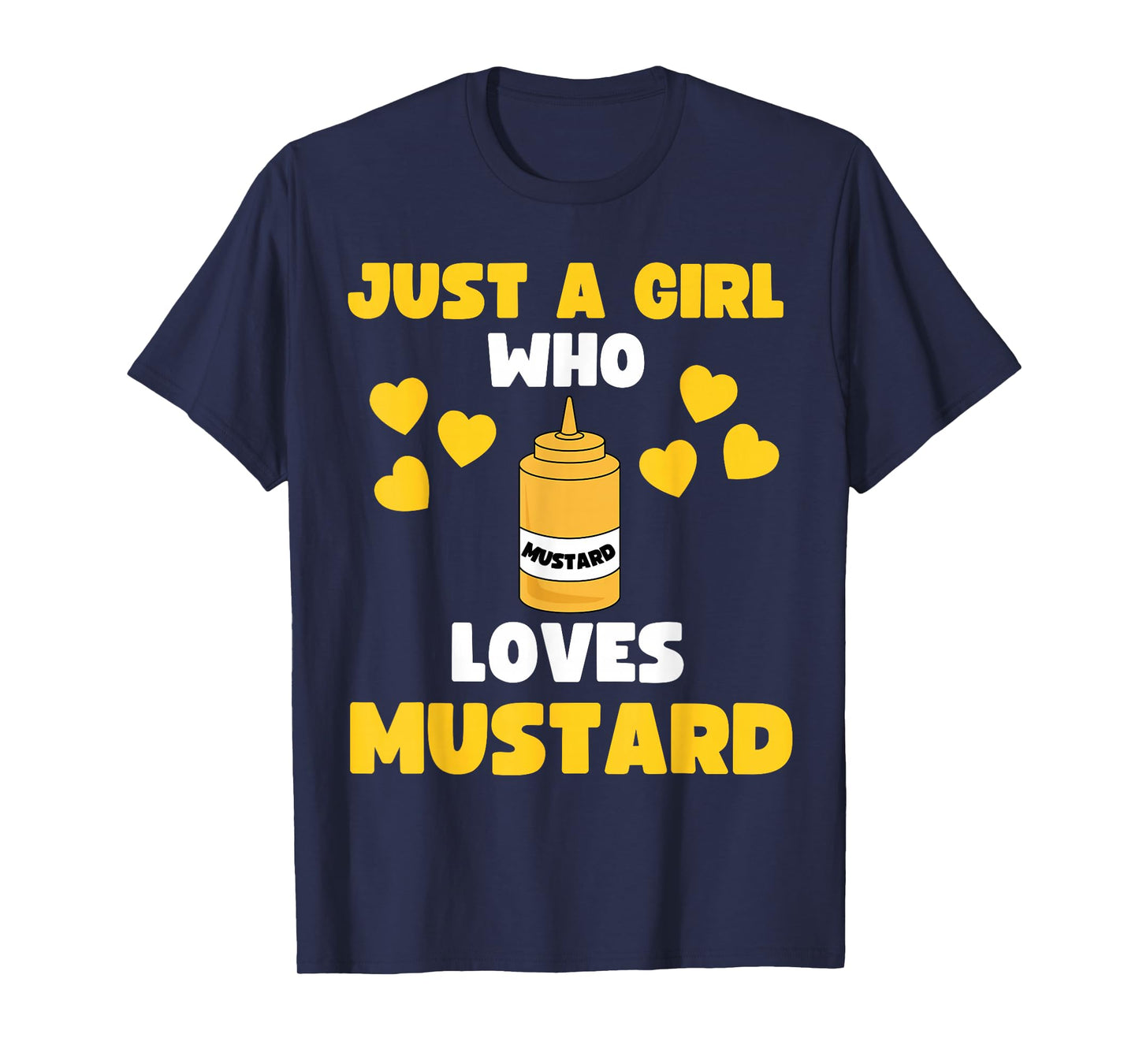 Just A Girl Who Loves Mustard Hot Dog Kids Toddler 5T 4T 3T T-Shirt