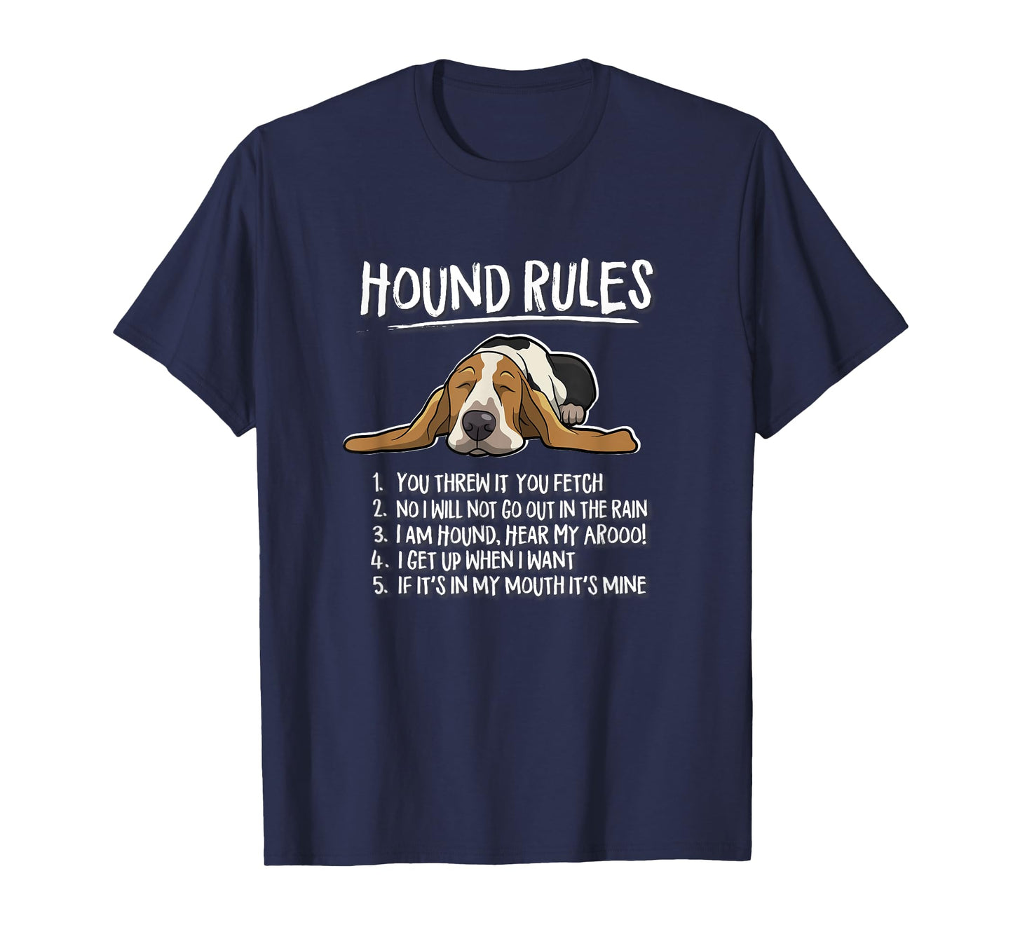 Cute Sleeping Nap Rules Basset Hound Lover T-Shirt