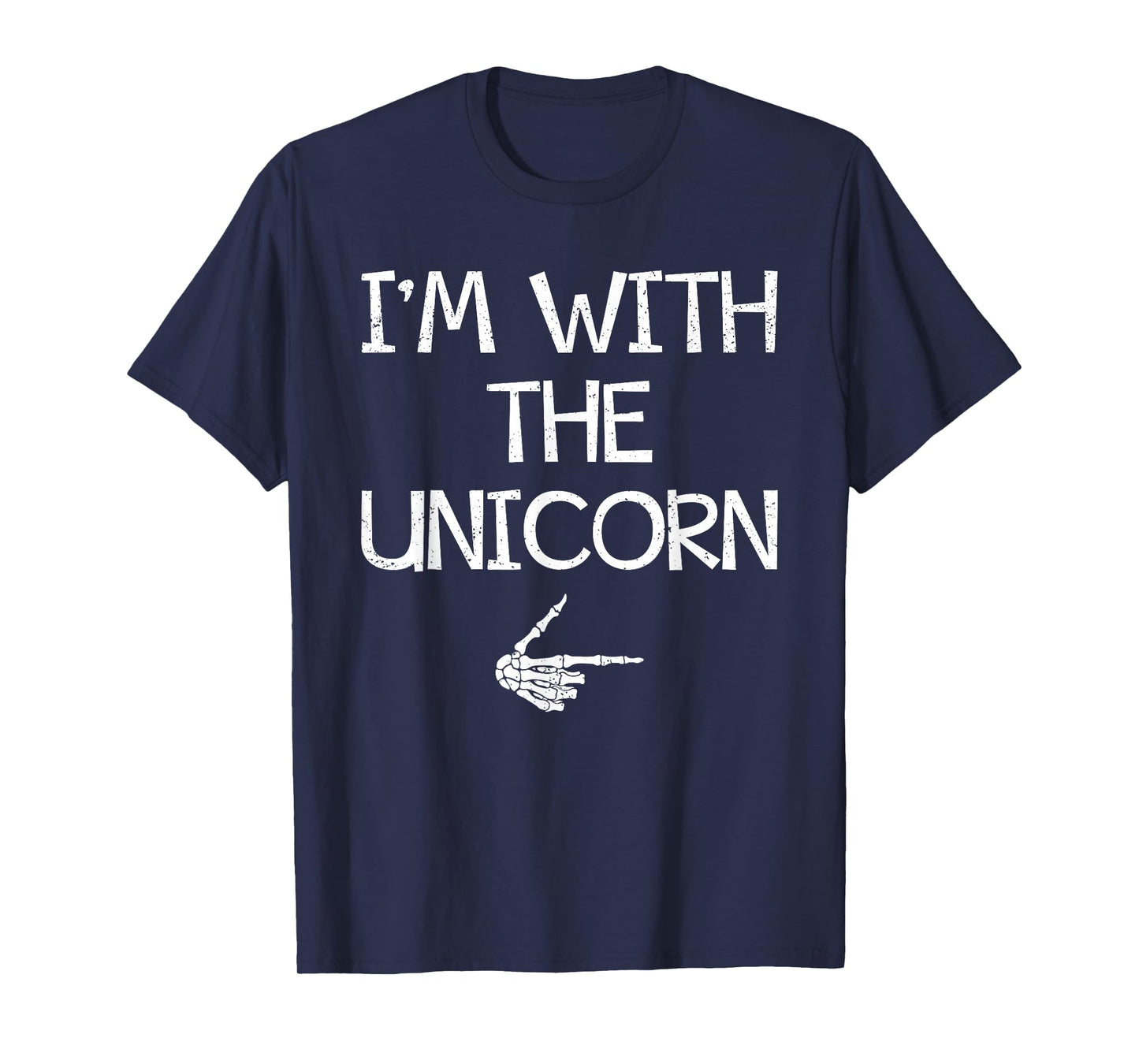 I'm With The Unicorn Easy Halloween Costume Couples Matching T-Shirt