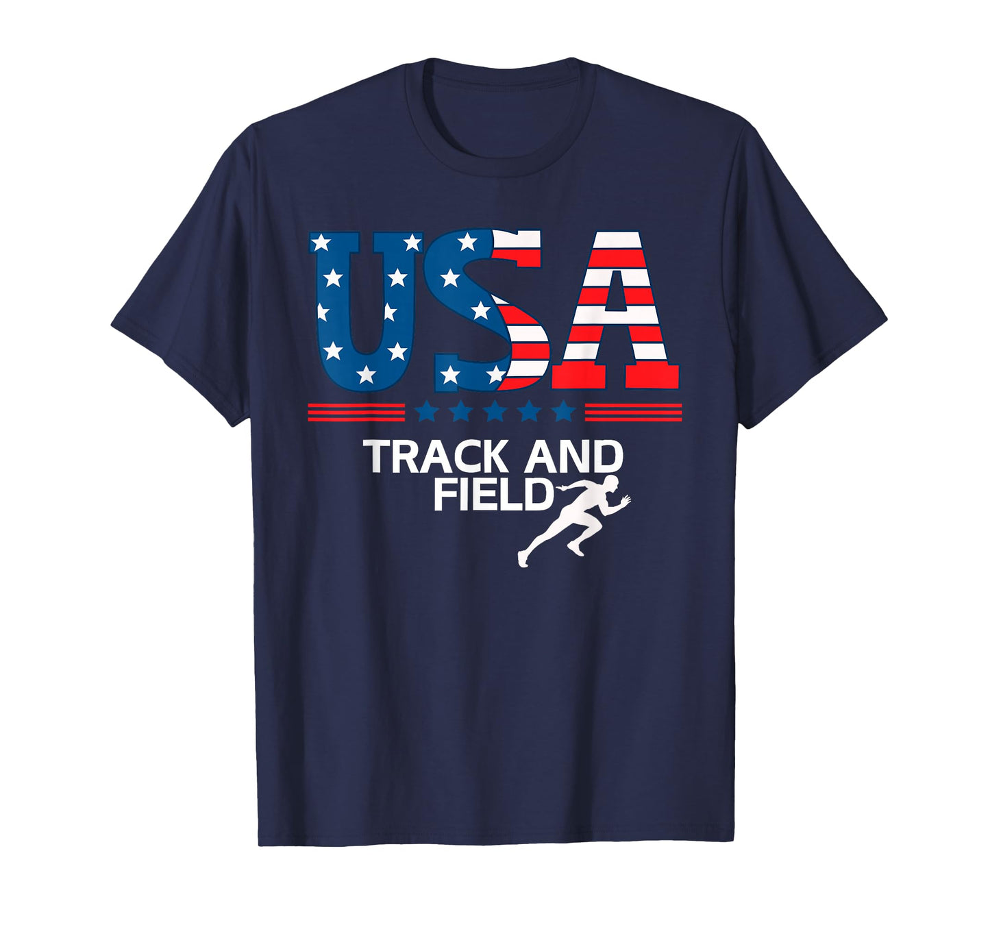 Track And Field United States Flag USA Sport Track And Field T-Shirt
