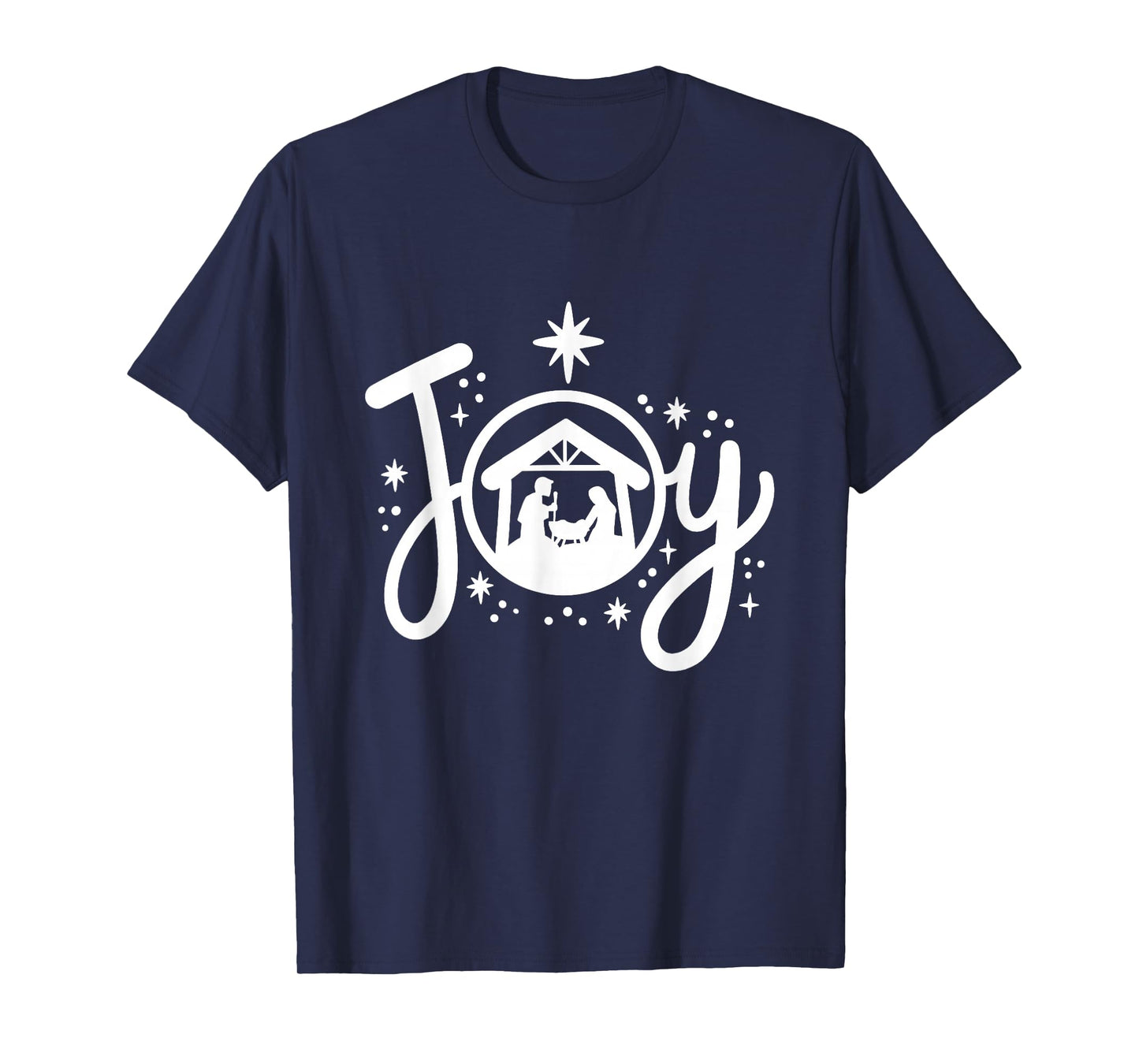 Christian Christmas Joy Jesus Nativity Scene Faith Family T-Shirt