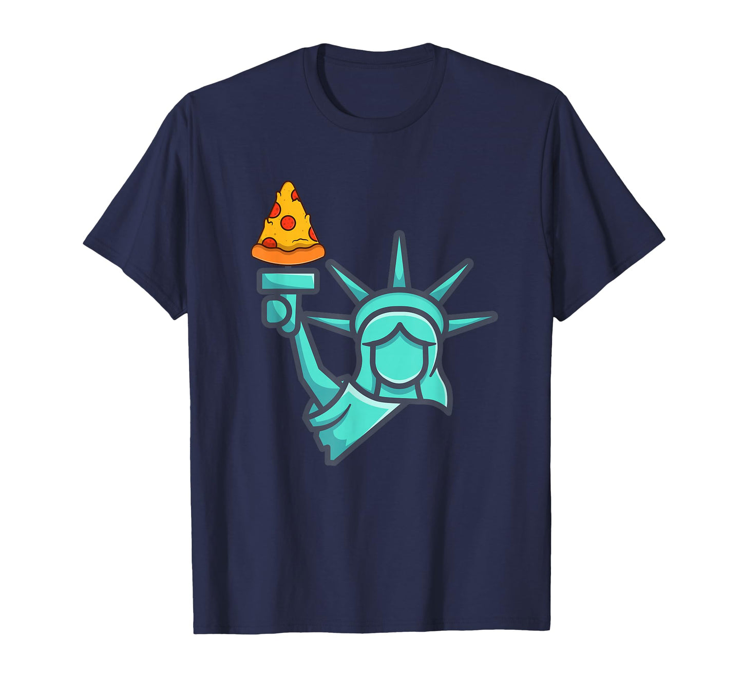 Pizza Statue of Liberty New York City Famous Food Pizzas T-Shirt
