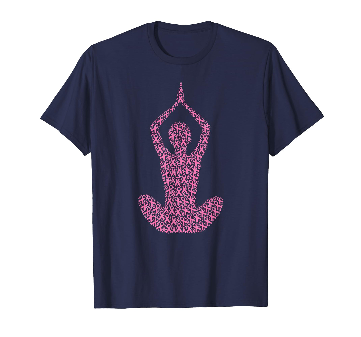 Breast Cancer Awareness Pink Ribbon & Survivor - Yoga Pose T-Shirt
