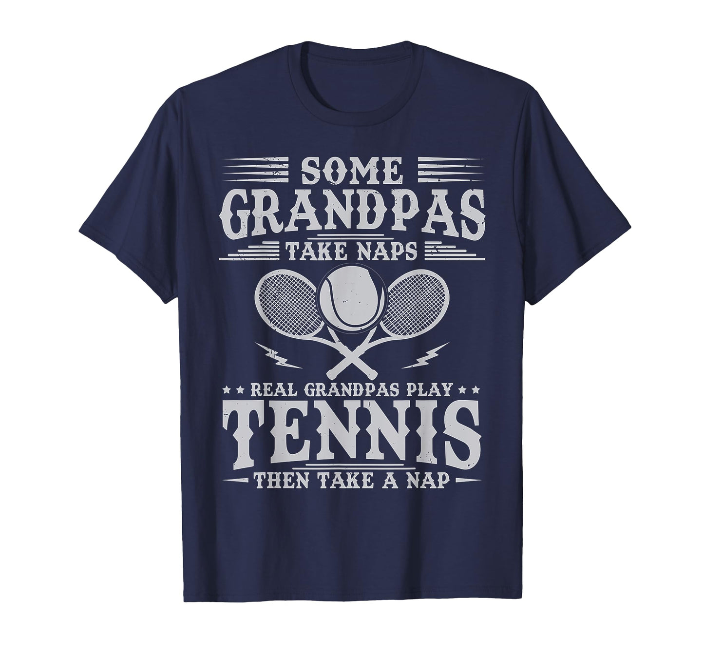 Funny Tennis Design for Men Grandpa Tennis Player T-Shirt
