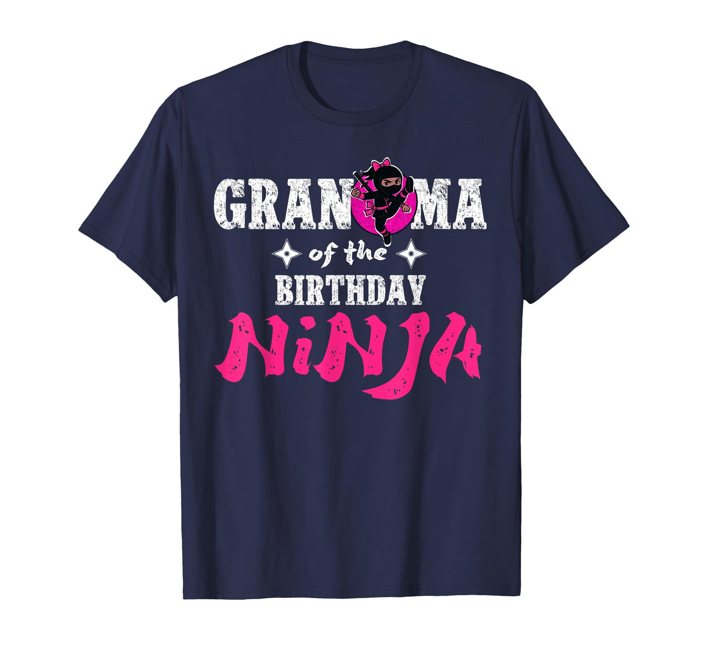 Grandma of The Birthday Ninja Funny Girl Ninja Birthday T-Shirt