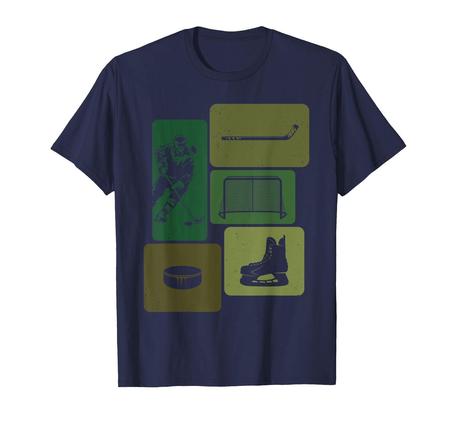 Funny Ice Hockey Puck Stick Winter Game Ice Hockey Player T-Shirt