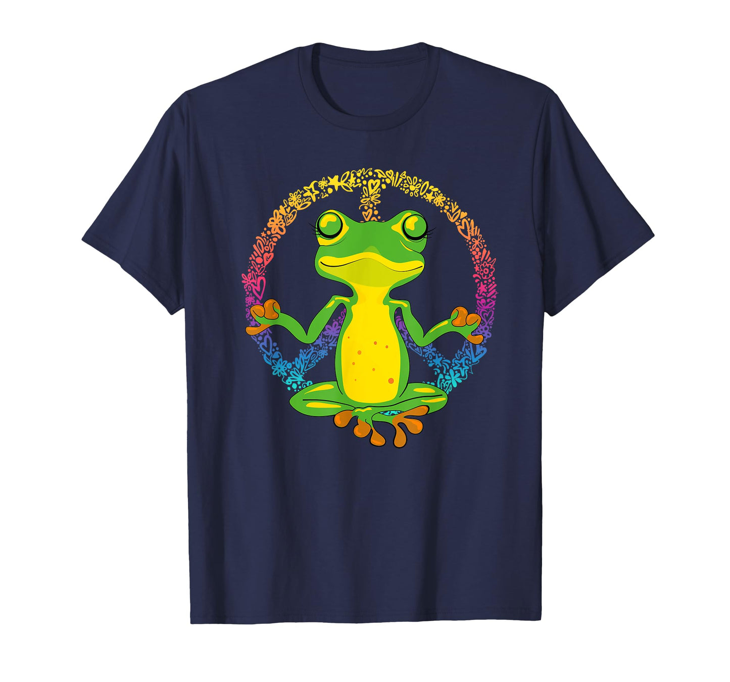 Peace Sign Yoga Frogs Cool Peace Frog Tie Dye T-Shirt