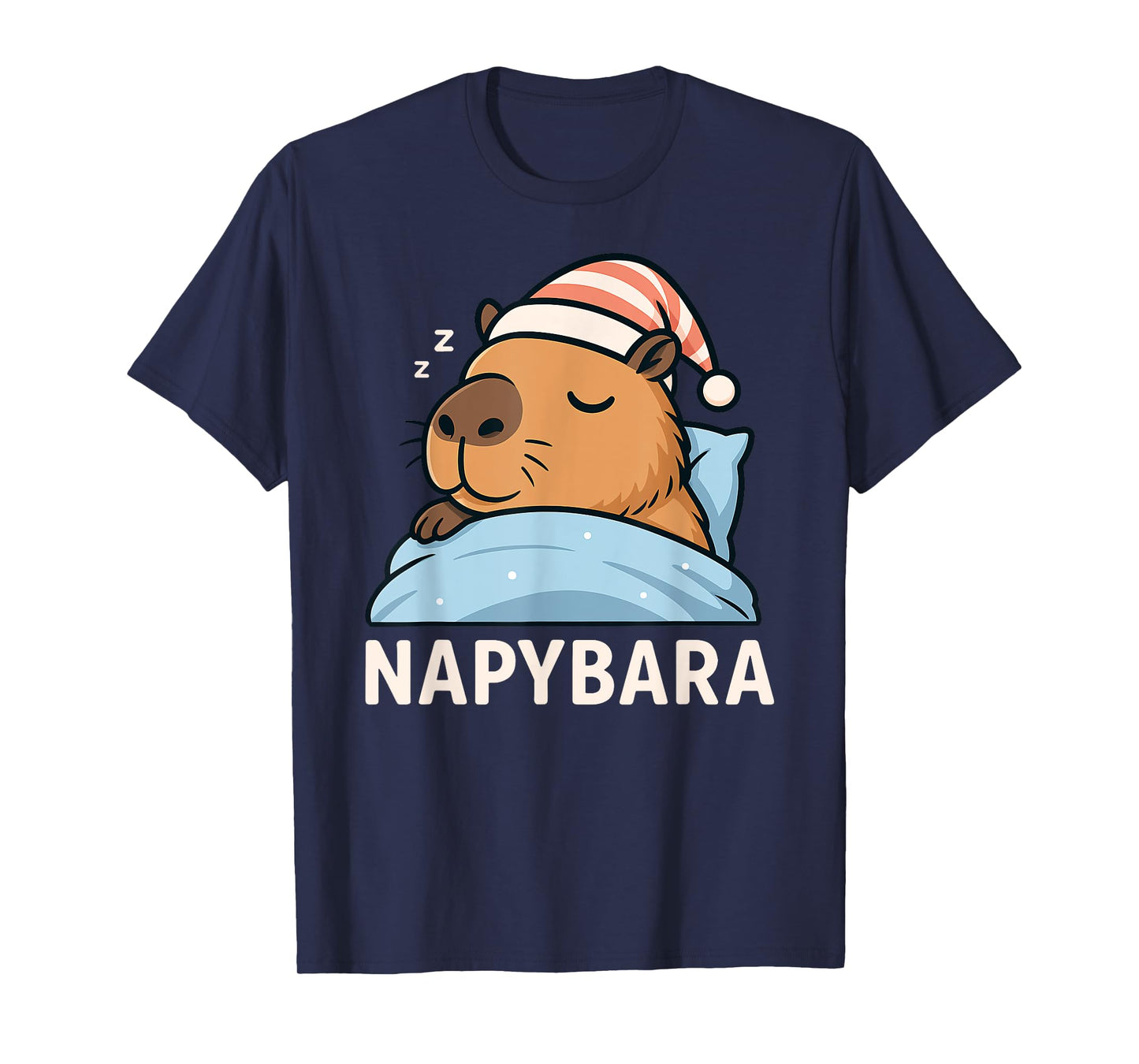Sleeping Capybara Napybara Sleepshirt Pajamas Boys Girls Kid T-Shirt