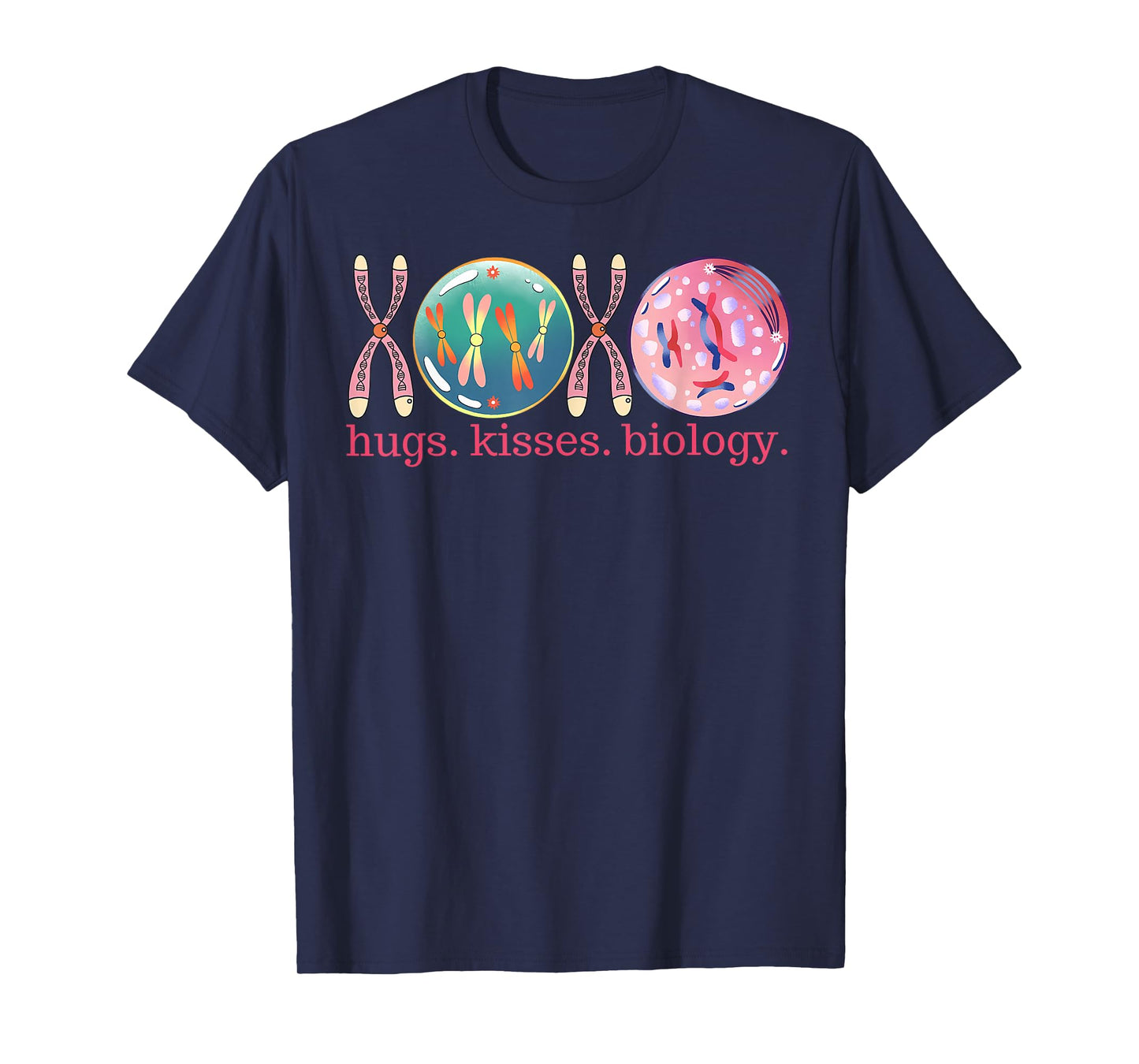 Hugs Kisses Biology Valentines Day Bacteria Microbiology T-Shirt