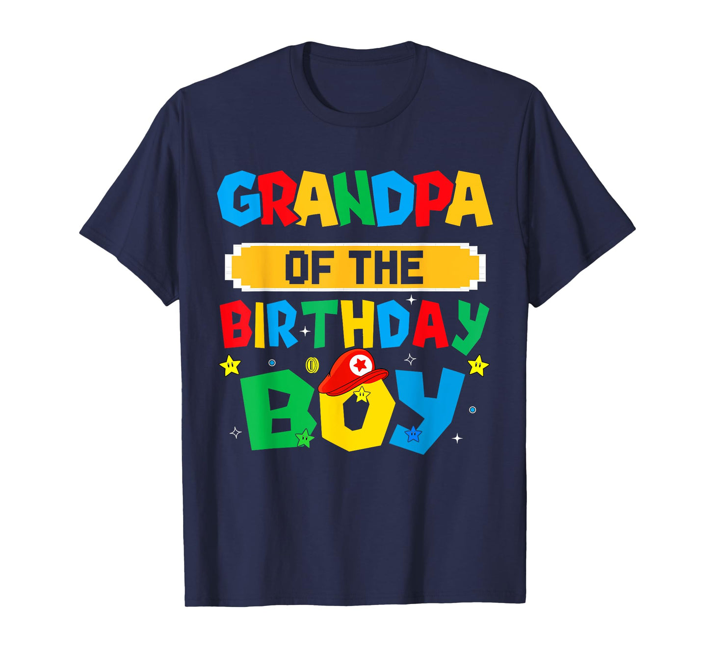 Grandpa Of The Birthday Boy Game Video Gaming Match Family T-Shirt