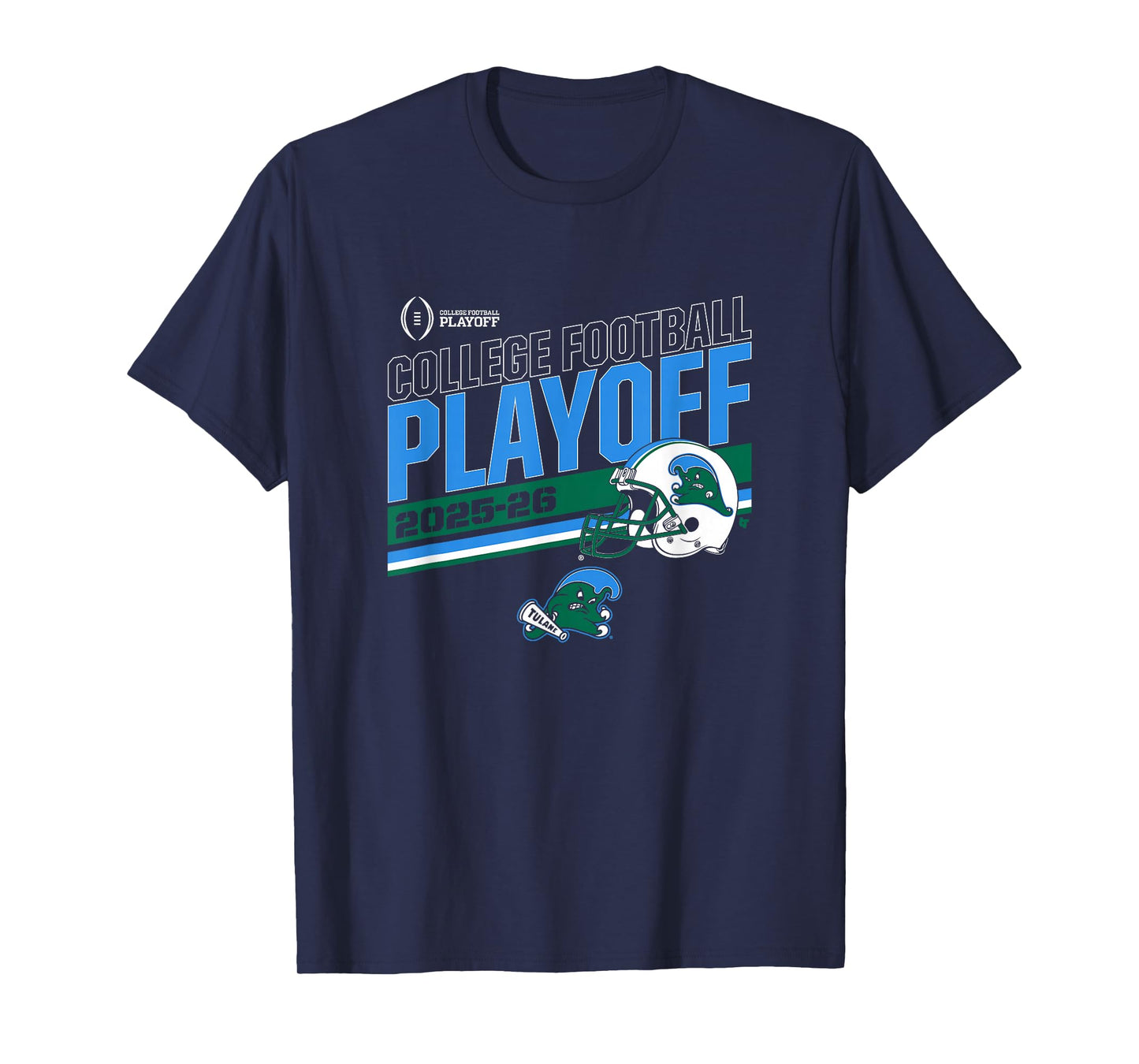 Tulane Green Wave College Football Playoff Stripe 2025 T-Shirt