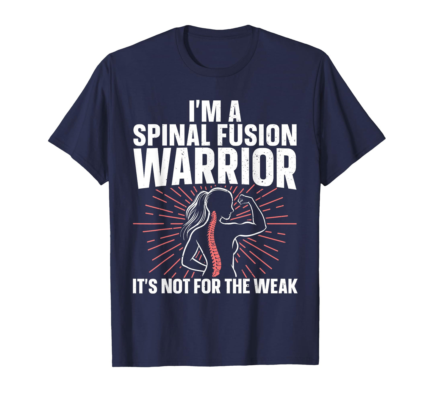 Spinal Fusion Art for Women Girls Scoliosis Spine Surgery T-Shirt