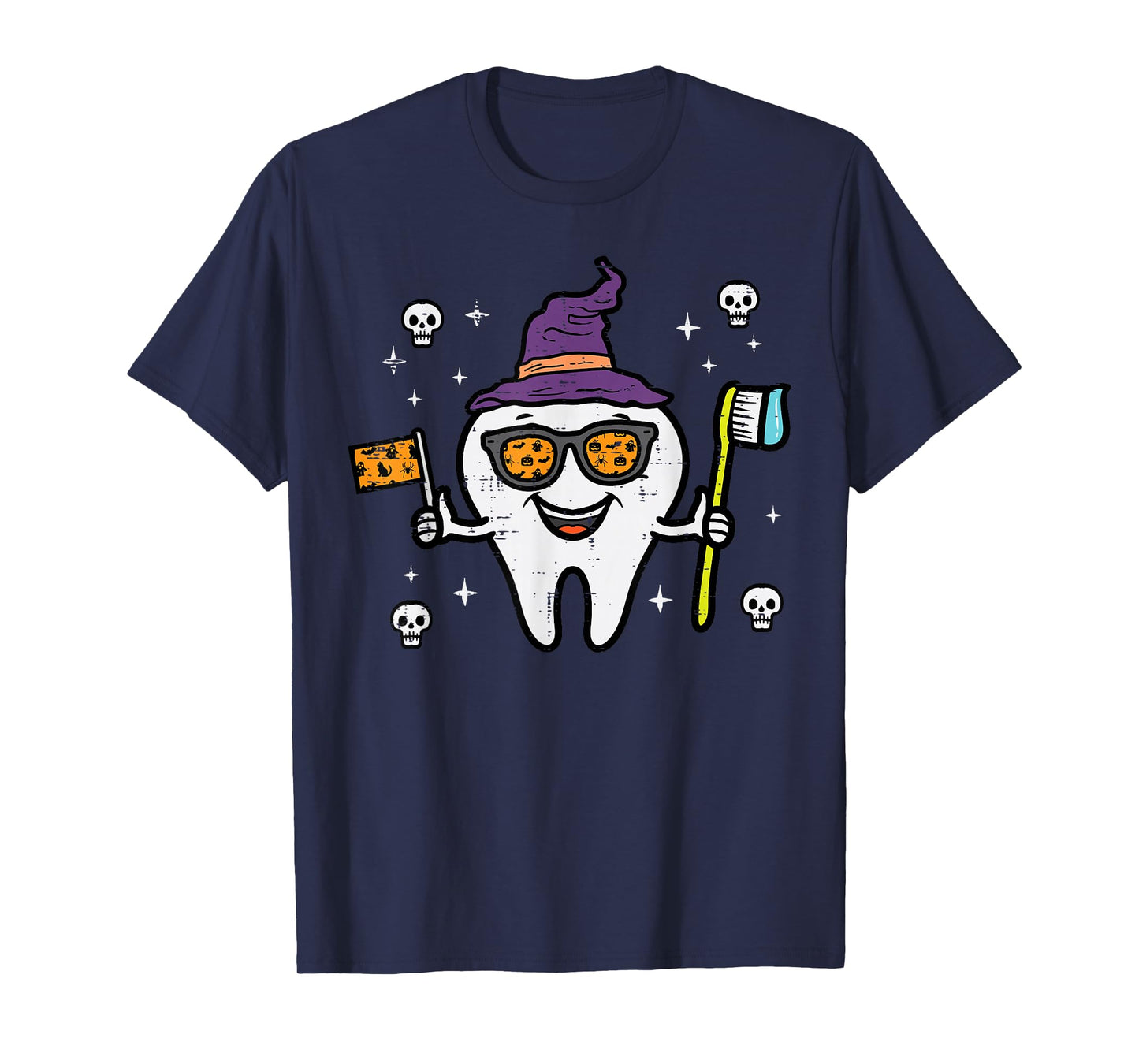 Halloween Dentist Tooth Teeth Dental Costume Women Men Kids T-Shirt