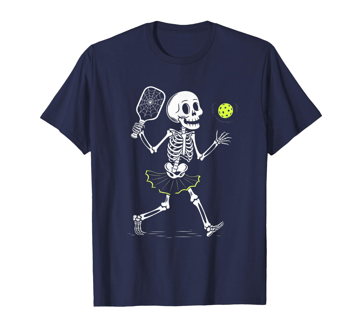 Spooky Pickleball Halloween Skeleton Women T-Shirt
