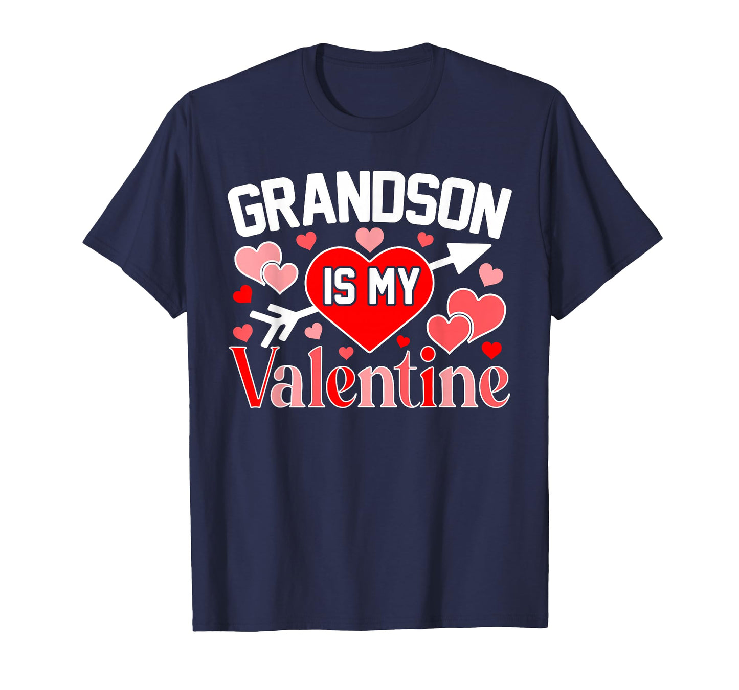 Grandson is My Valentine Cute Hearts Valentine's Day T-Shirt