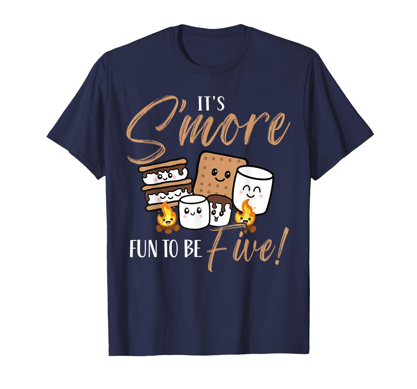 Birthday Campfire Marshmallow It's S'more Fun To Be Five 5th T-Shirt