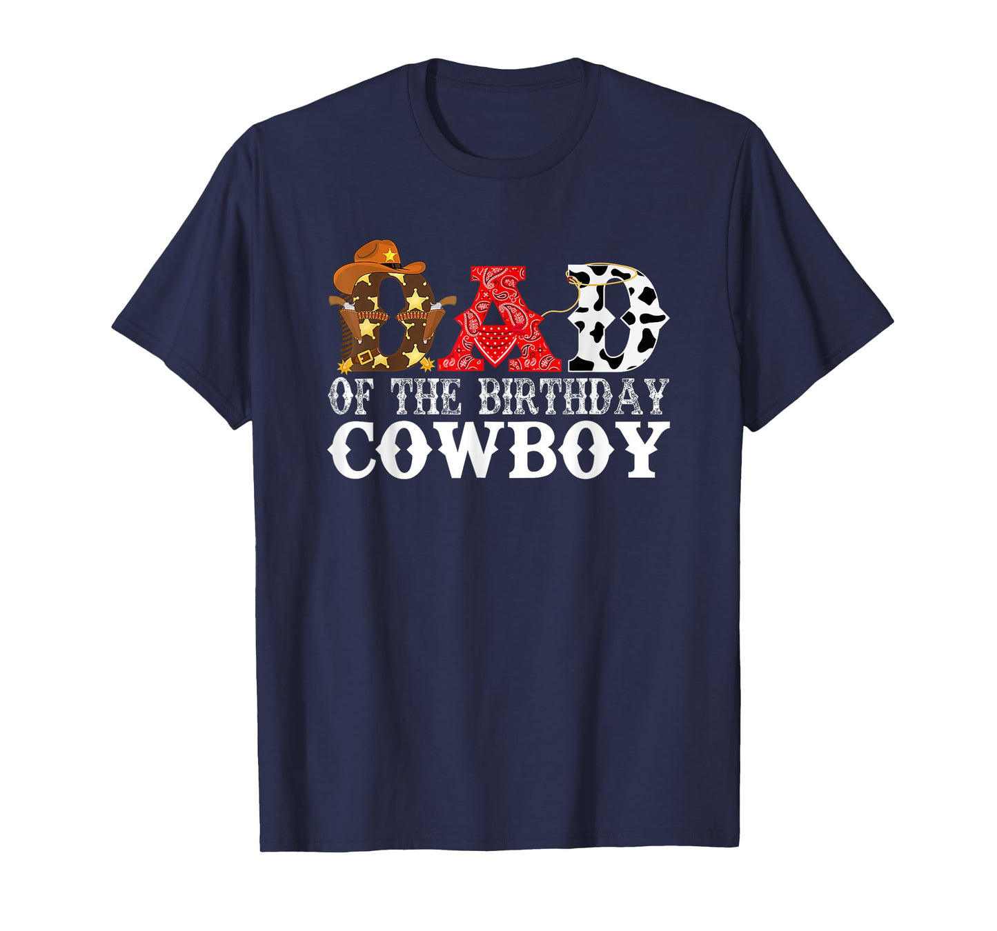 Dad 1st First Birthday Cowboy Western Rodeo Party T-Shirt