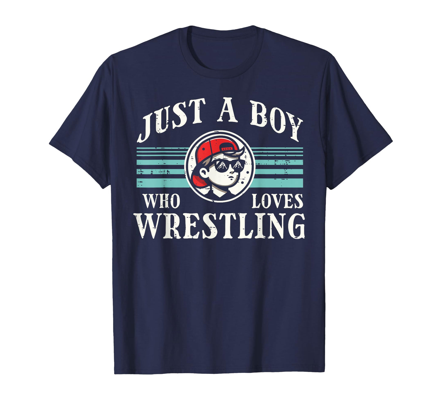 Boy Who Loves Wrestling Wrestler Boys Kids Youth Teen Men T-Shirt