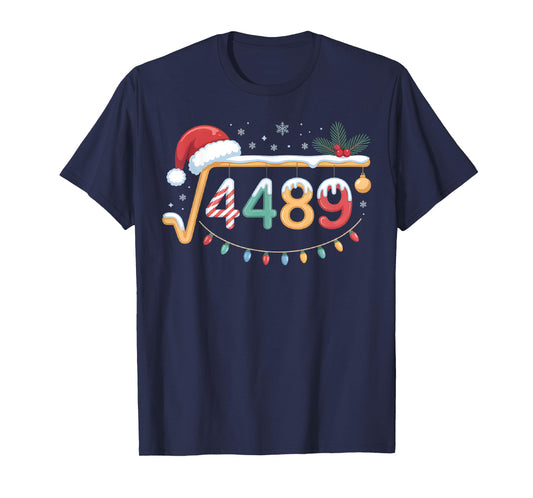 Square Root 4489 Funny 67 Meme Math Teacher 6 7 Christmas T-Shirt