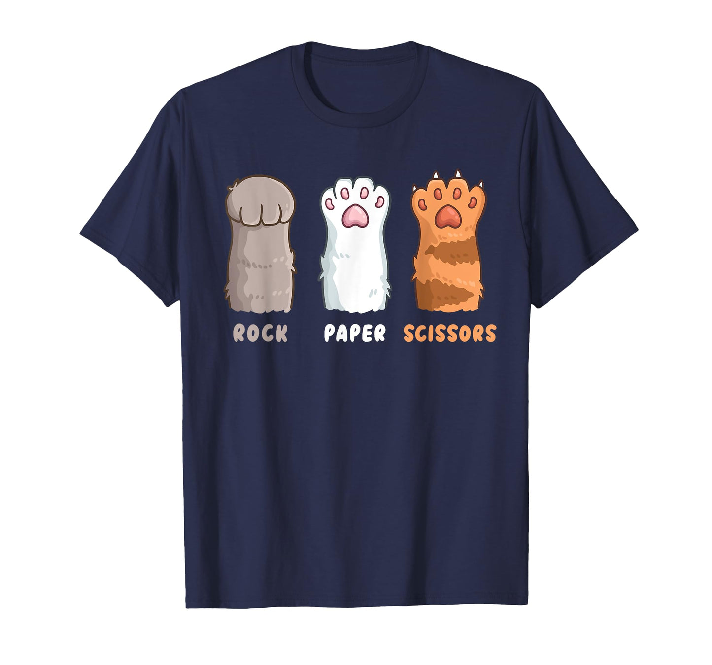 Cat Lover Cat Owner Funny Cat Rock Paper Scissors T-Shirt for Men Women Girls Kids