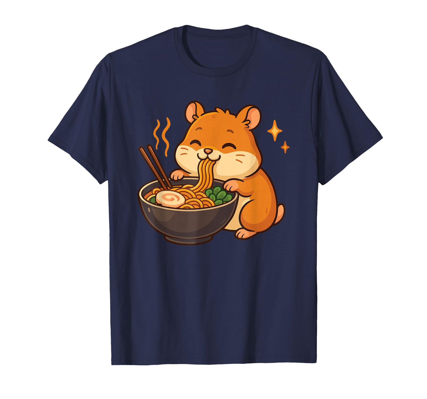 Hamster with Noodles Ramen Kawaii Hamster T-Shirt