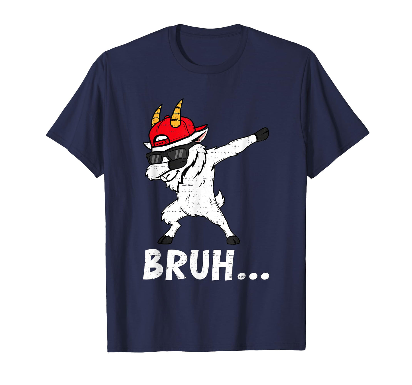 Funny Dabbing Goat Bruh Bro Dab Meme Humor Men Teens Boys T-Shirt