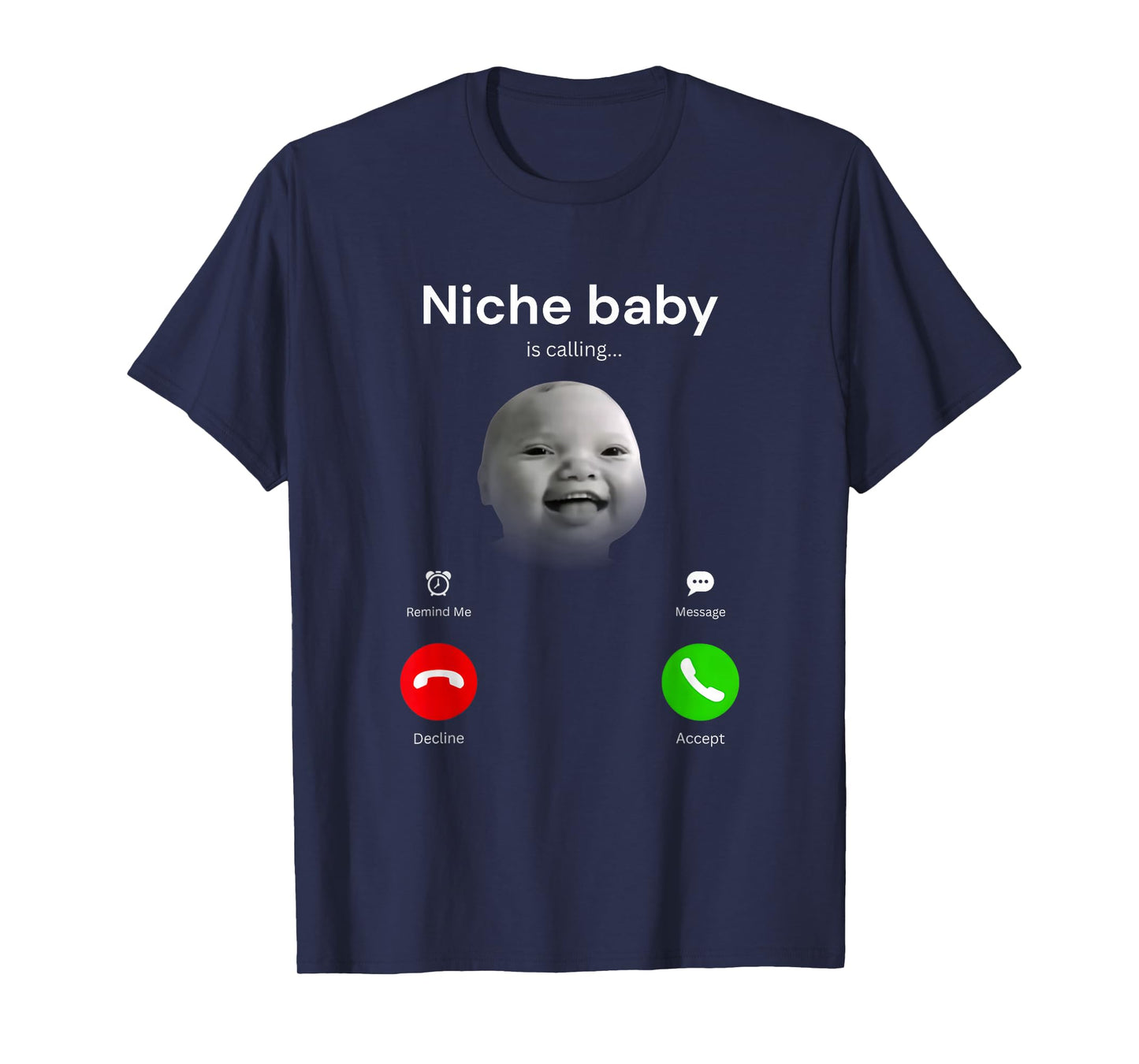 Funny Giggling Niche Baby Calling gen Alpha Meme AI Laughing T-Shirt