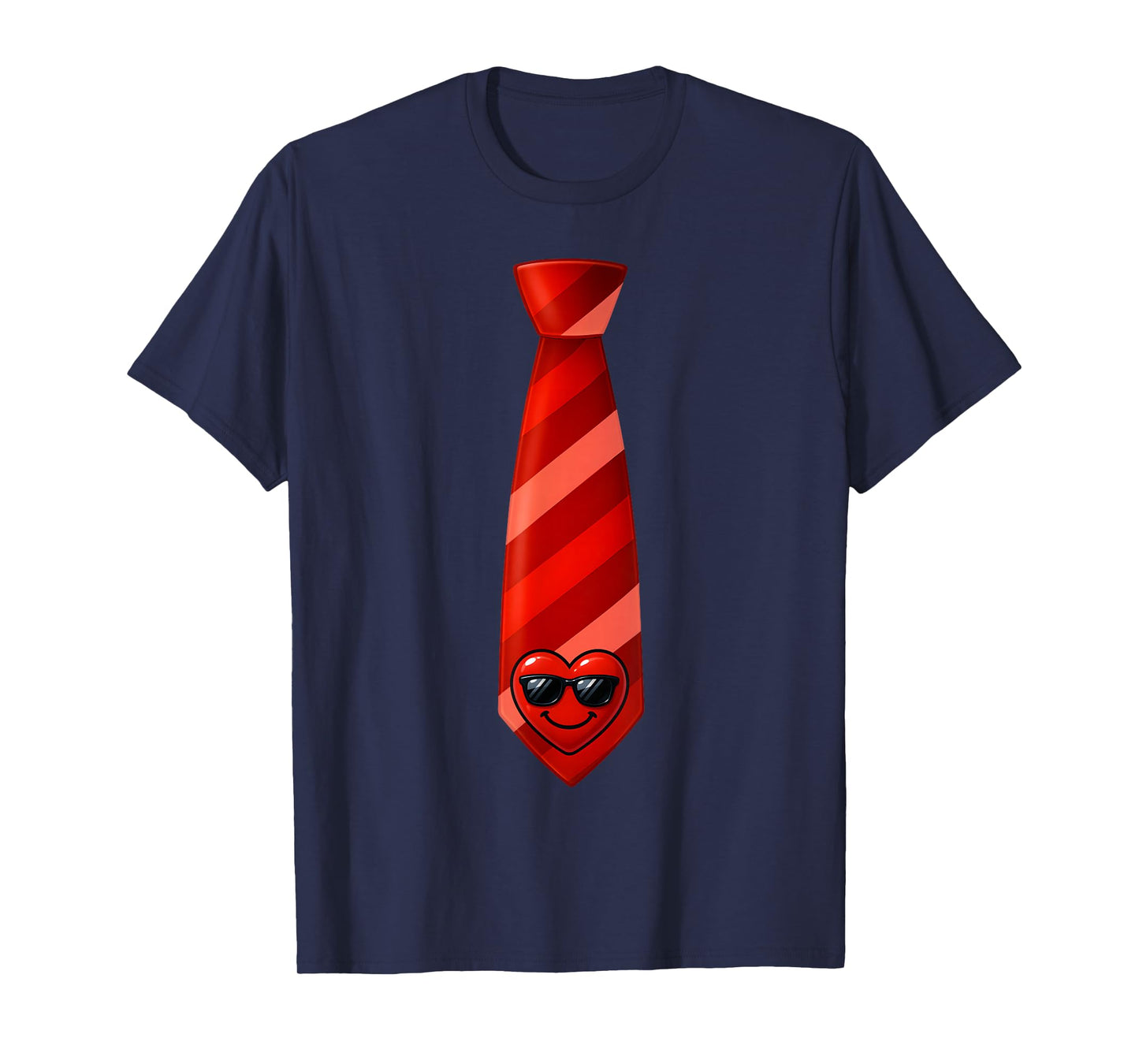 Funny Heart Necktie Valentine Outfit Kids Boy T-Shirt