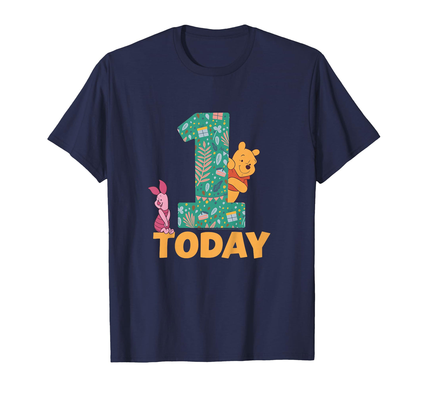 Disney Winnie the Pooh & Piglet Birthday 1 Year Old Today T-Shirt