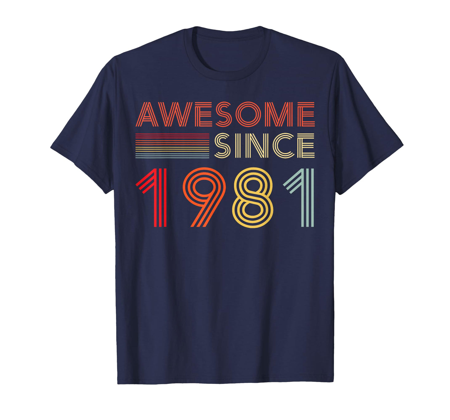 45 Birthday Decorations Men 45yr Awesome 1981 45th Birthday T-Shirt