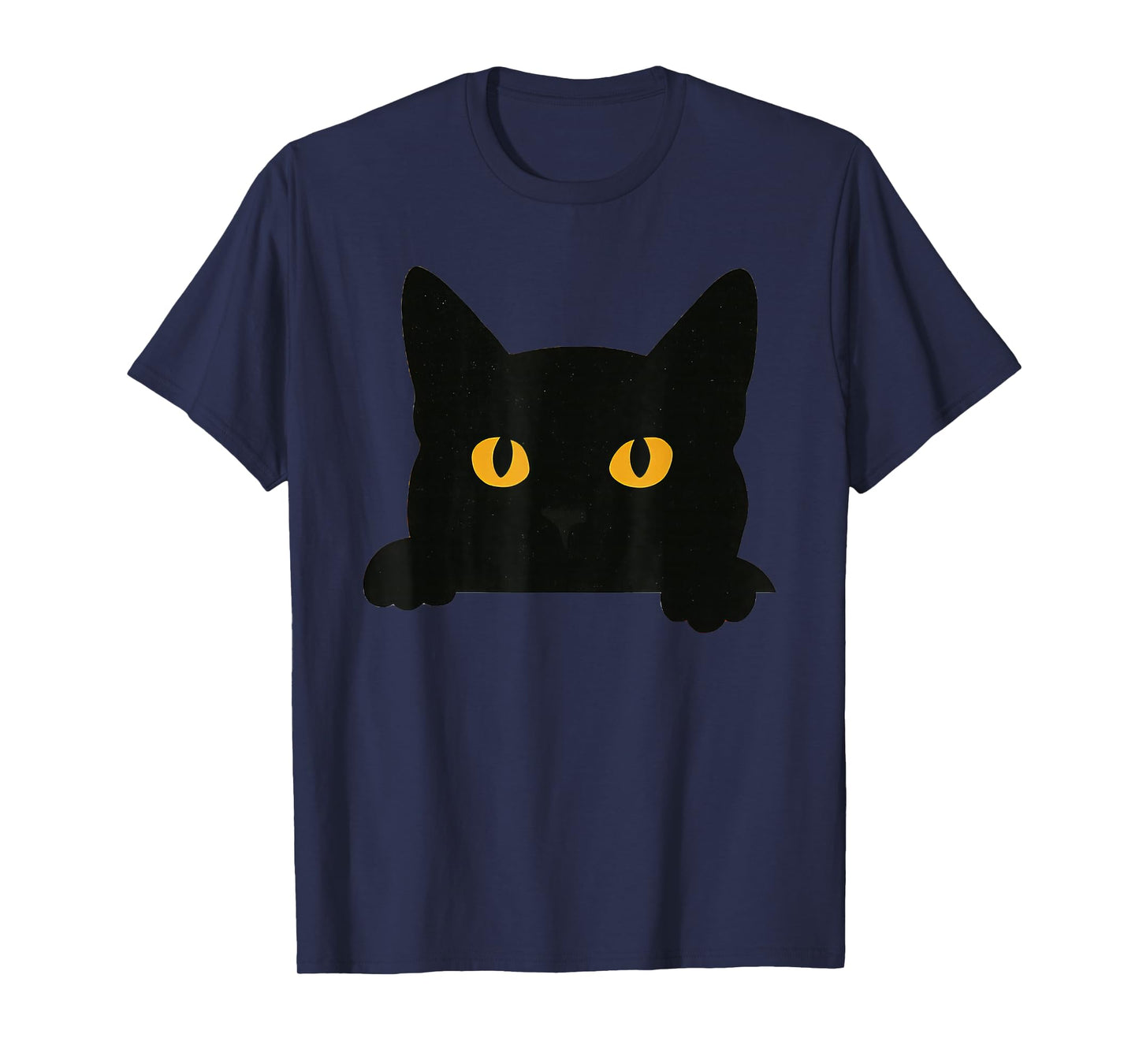 Funny Black Cat Peaking T-Shirt