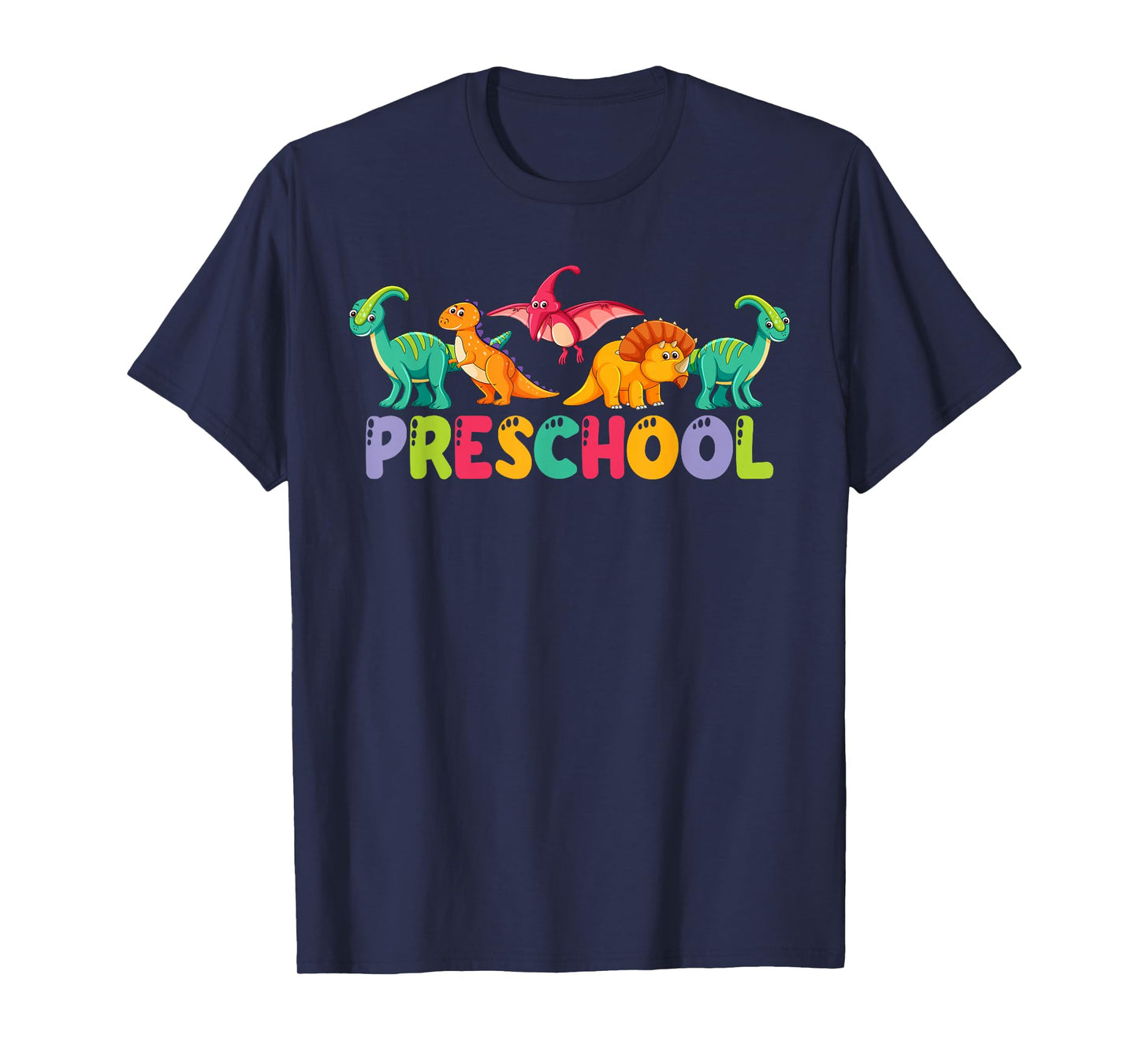 Retro Preschool Cute Dinosaur Preschool Teacher Kids Boys T-Shirt