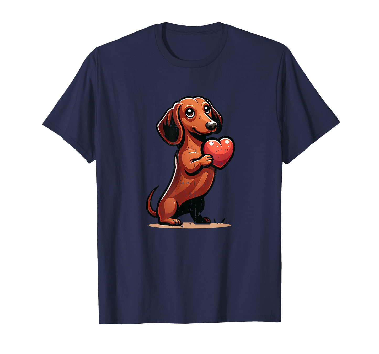 Cute Dachshund Valentines Day Heart Lover Dog Mom Dad Women T-Shirt